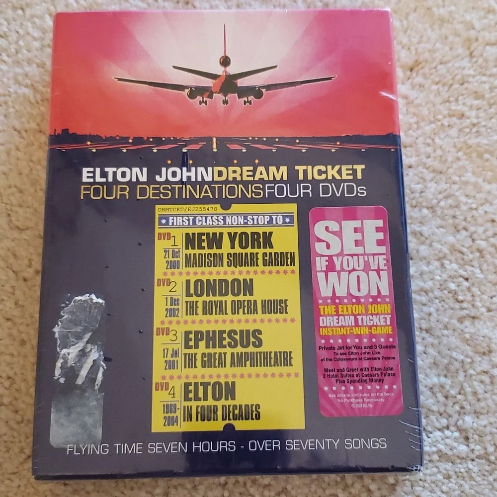 Elton John Dream Ticket 4 Destinations 4 DVDs New